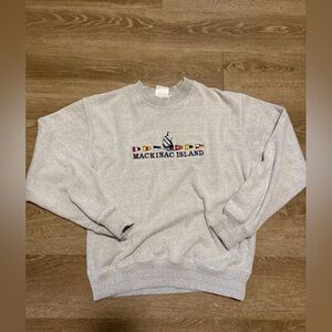Mackinac Island Gray Crewneck Sweatshirt